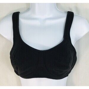 New Amoena Bra 38A Mona Mastectomy Black Wire Free Wireless NWT